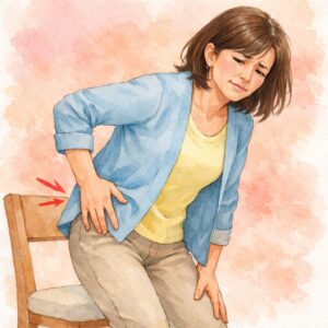 股関節の痛みでお悩みの女性